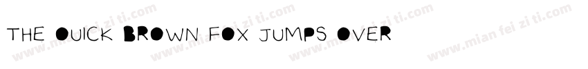 THE OUICK BROWN FOX JUMPS OVER THE字体转换